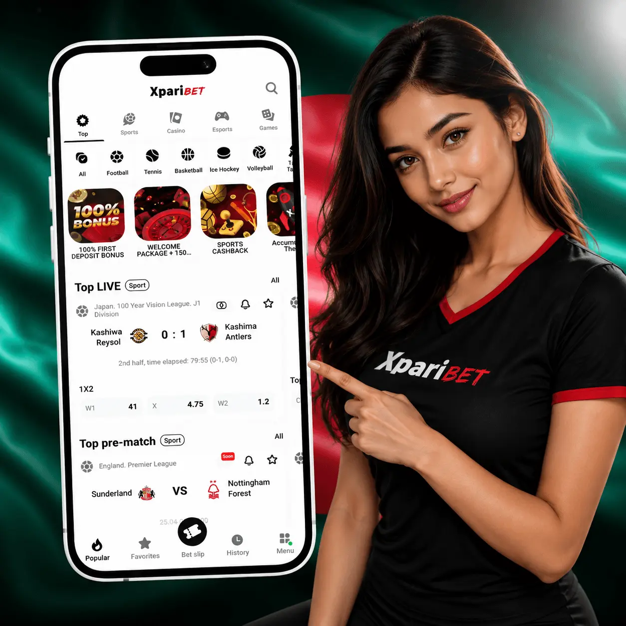 Xparibet Bangladesh — bookmaker and casino app with Android APK, cricket betting in BDT via bKash and Nagad